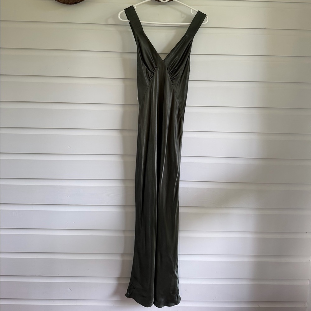 Shona Joy Forest Plunged Midi Dress US 0 NWT
